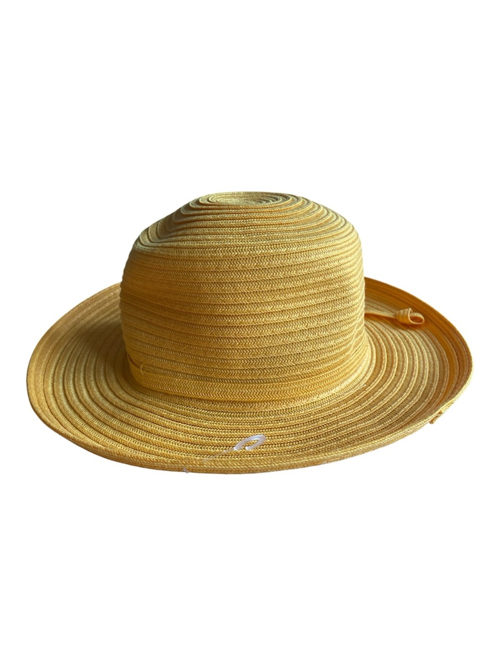 August Hats Yellow Polyester Wide Brim Sun Hat